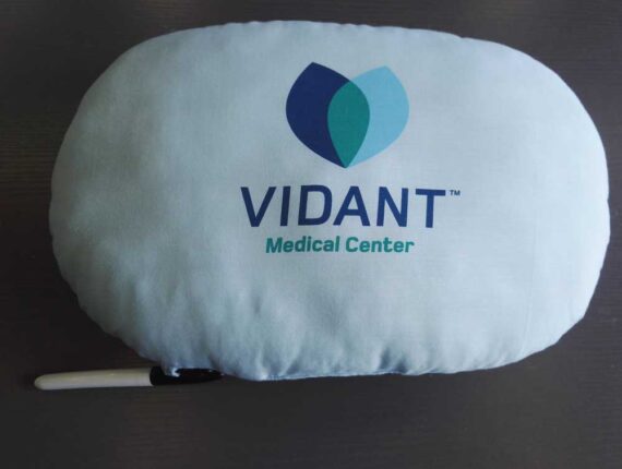 Oval pillow sample for vidant - custom made Cough Pillow after surgery white