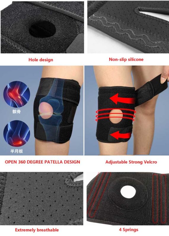 Open Patella Knee Brace Support