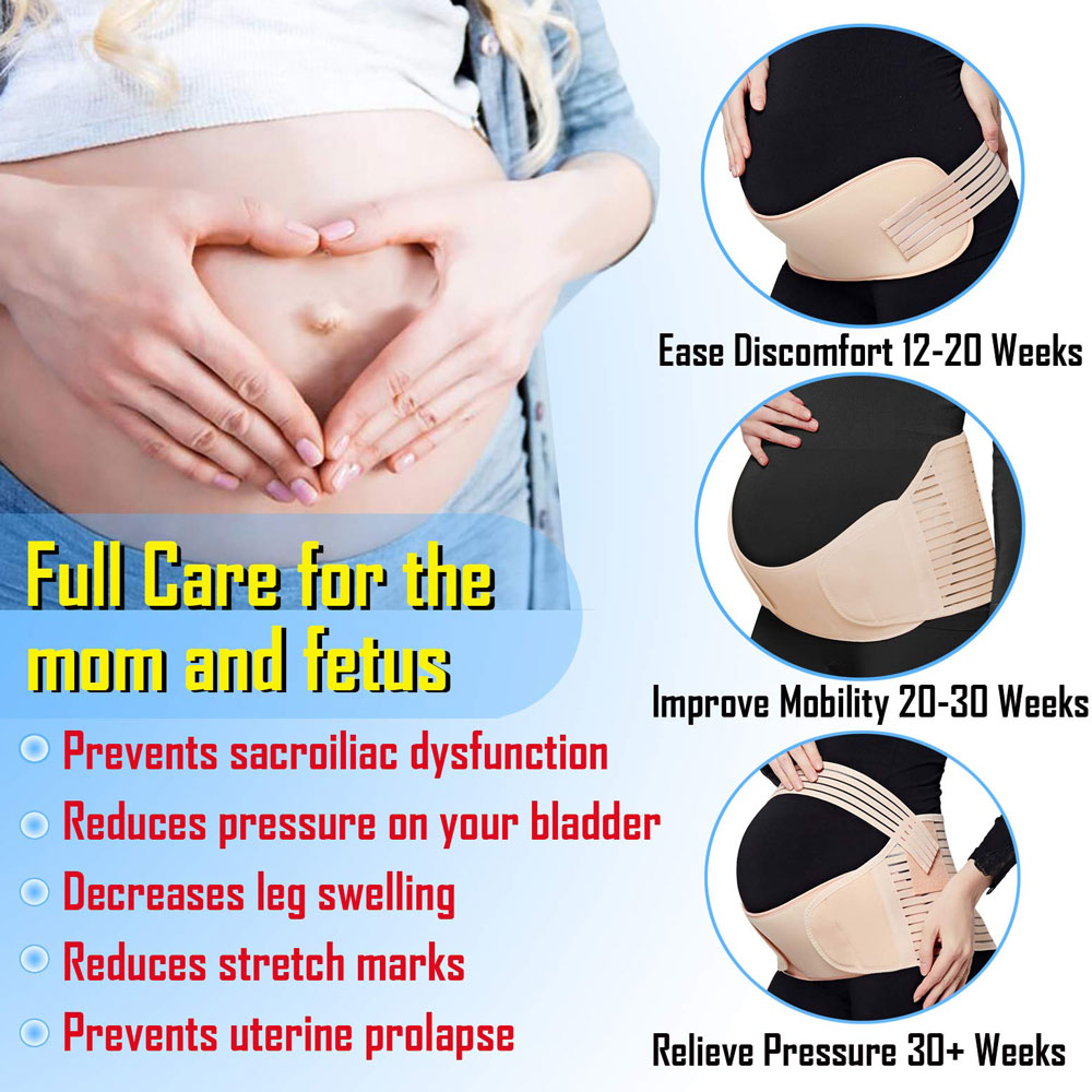 Pregnancy Belly Support Band, Breathable Maternity Belt Pelvic