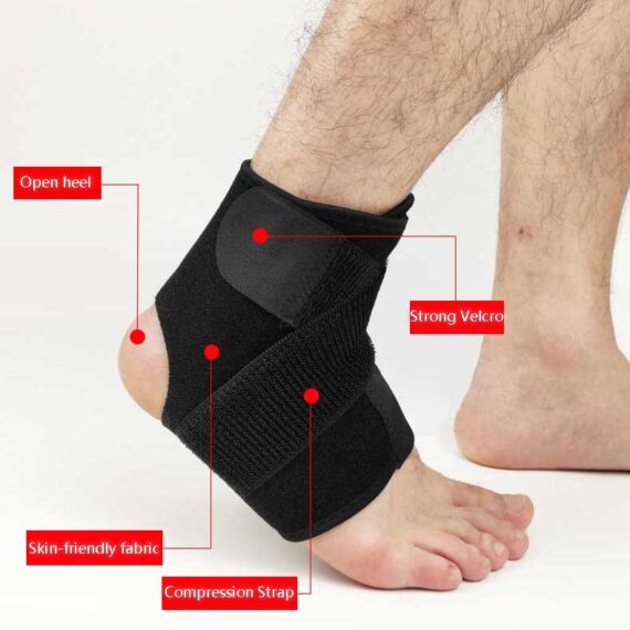 Ankle Brace Support With Compression Strap