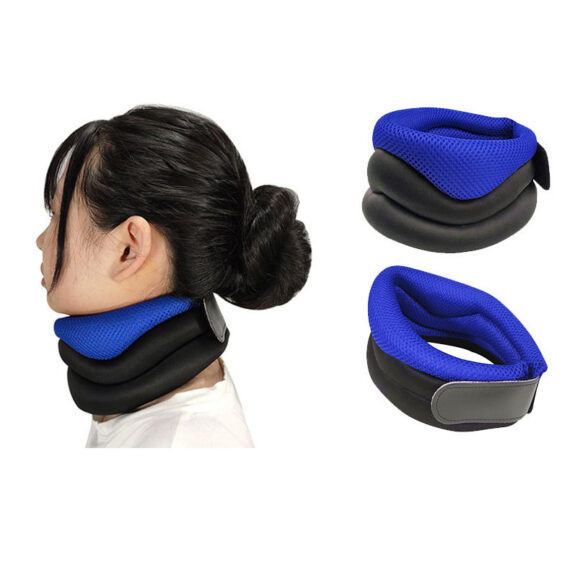 Blue soft neck brace support for posture