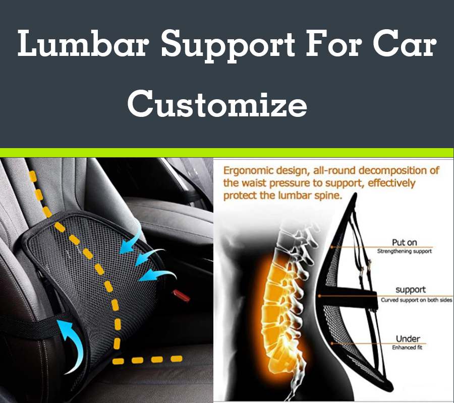 Customize Portable Lumbar Support For Office Chair Or Car 