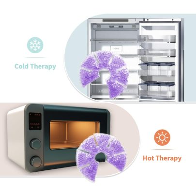 Cold hot Compress Breast Therapy Pack - Refrigerate for 20-30 minutes Heat soak in hot water for 5-8 minutes heat in microwave over medium or low heat for 15 seconds