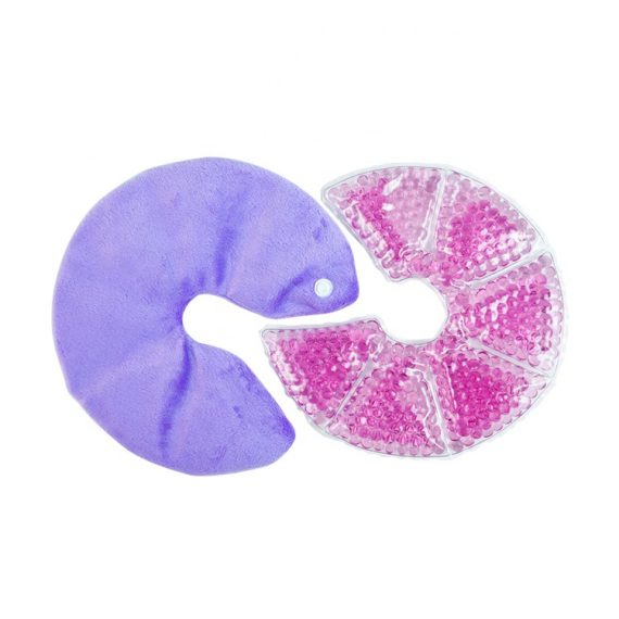 purple covers and red Hot Cold Gel Bead Breast Therapy Pack